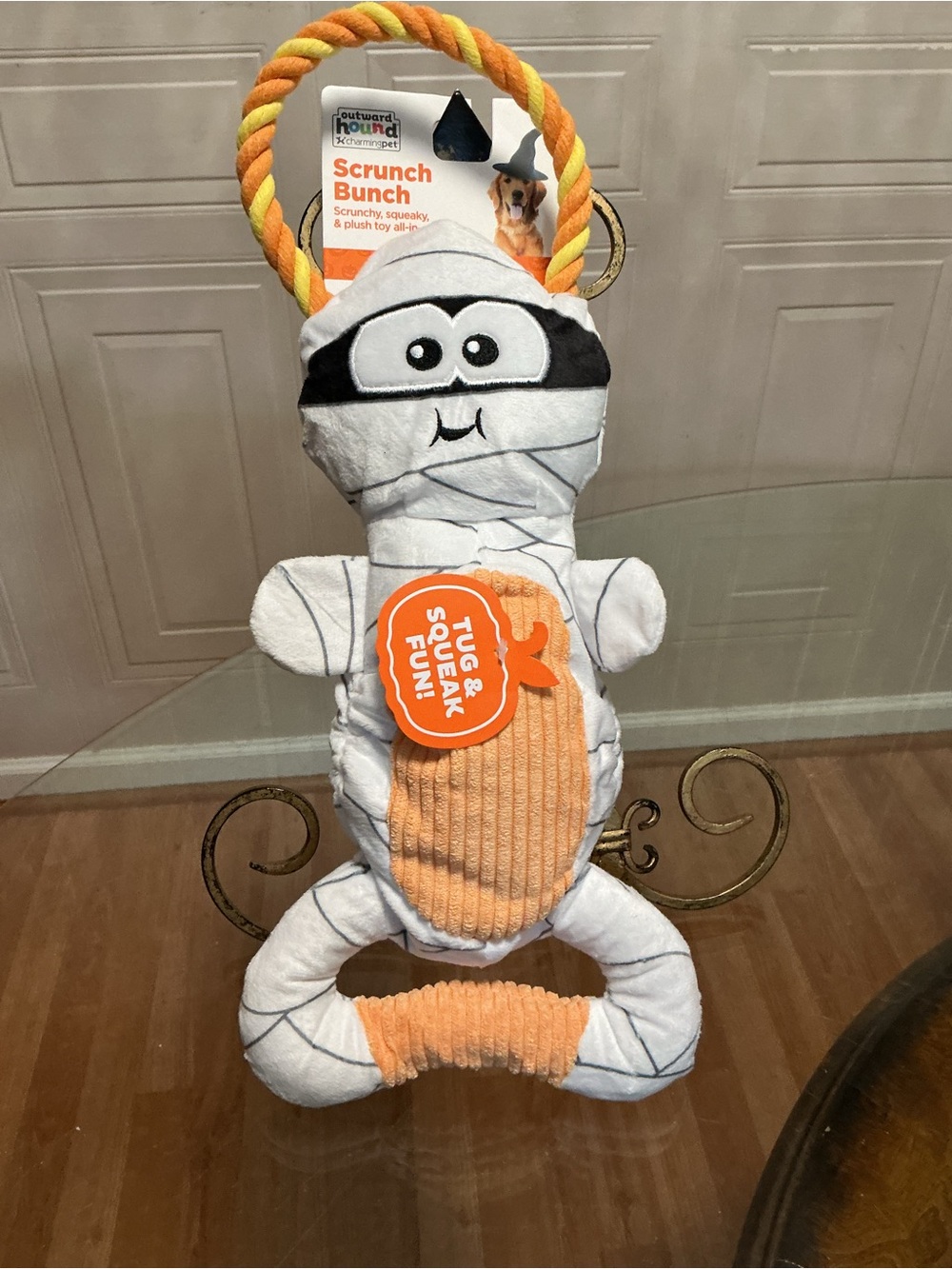 Outward Hound Charming Pet Scrunch Bunch Mummy Interactive Plush - Halloween 18”